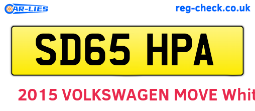 SD65HPA are the vehicle registration plates.