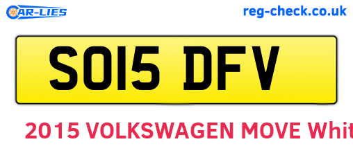 SO15DFV are the vehicle registration plates.