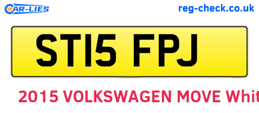 ST15FPJ are the vehicle registration plates.
