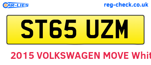 ST65UZM are the vehicle registration plates.