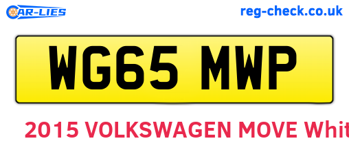 WG65MWP are the vehicle registration plates.