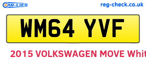 WM64YVF are the vehicle registration plates.
