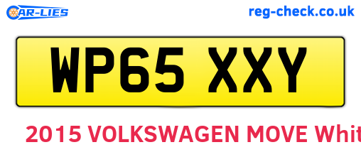WP65XXY are the vehicle registration plates.