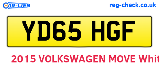 YD65HGF are the vehicle registration plates.