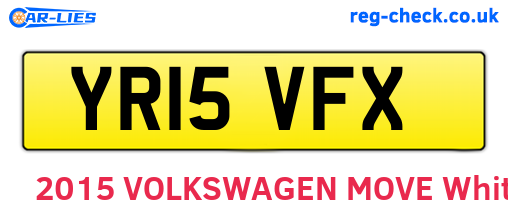 YR15VFX are the vehicle registration plates.