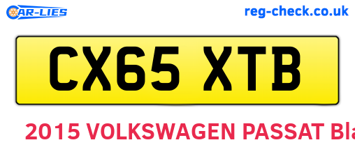 CX65XTB are the vehicle registration plates.