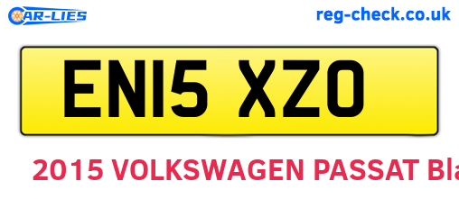 EN15XZO are the vehicle registration plates.