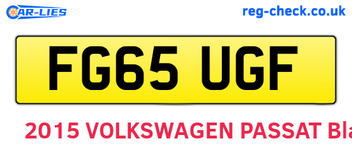 FG65UGF are the vehicle registration plates.