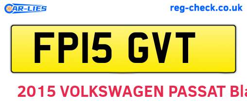 FP15GVT are the vehicle registration plates.