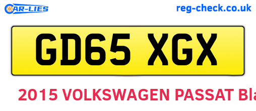 GD65XGX are the vehicle registration plates.