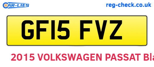 GF15FVZ are the vehicle registration plates.