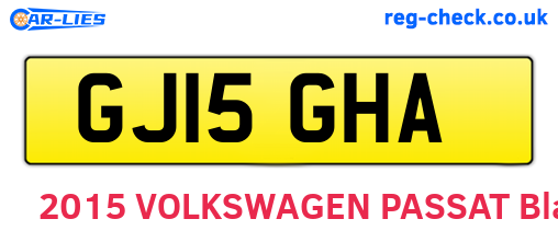 GJ15GHA are the vehicle registration plates.