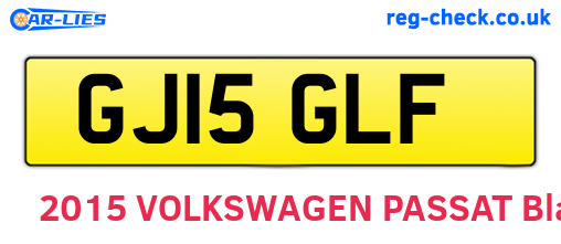 GJ15GLF are the vehicle registration plates.