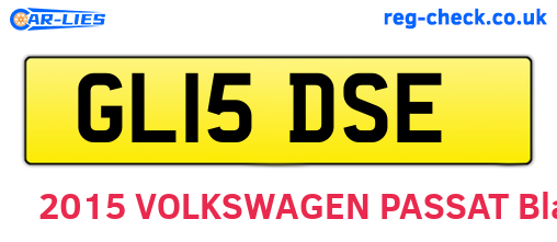 GL15DSE are the vehicle registration plates.