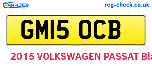 GM15OCB are the vehicle registration plates.