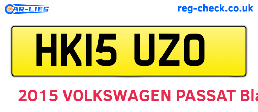 HK15UZO are the vehicle registration plates.