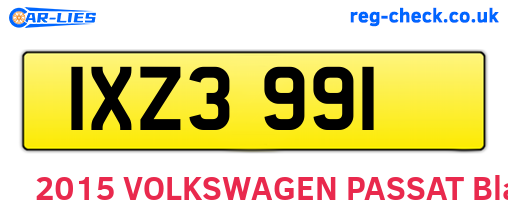 IXZ3991 are the vehicle registration plates.