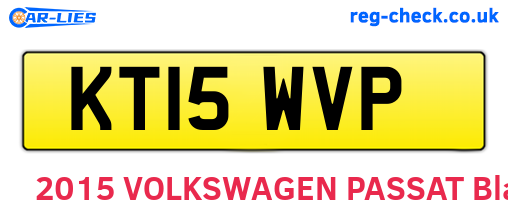KT15WVP are the vehicle registration plates.