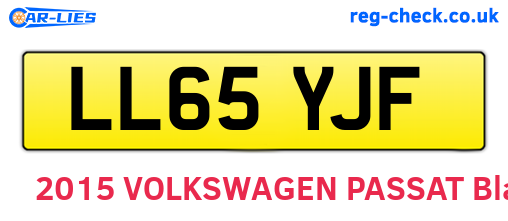 LL65YJF are the vehicle registration plates.