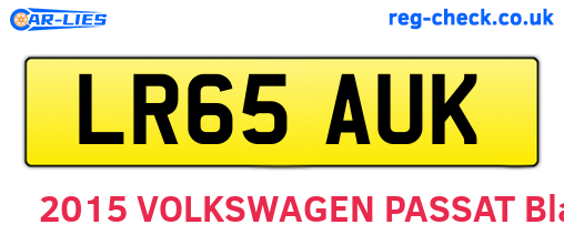 LR65AUK are the vehicle registration plates.