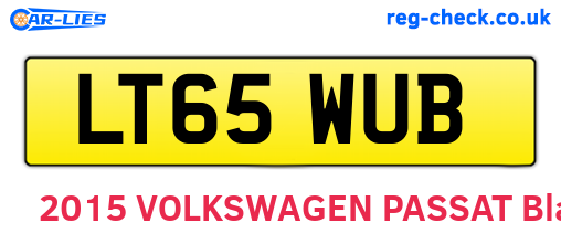 LT65WUB are the vehicle registration plates.