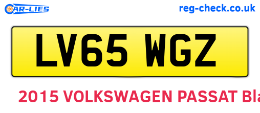 LV65WGZ are the vehicle registration plates.