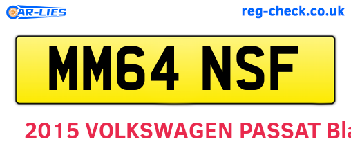 MM64NSF are the vehicle registration plates.