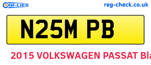 N25MPB are the vehicle registration plates.