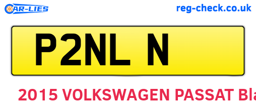 P2NLN are the vehicle registration plates.
