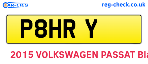 P8HRY are the vehicle registration plates.