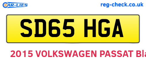 SD65HGA are the vehicle registration plates.
