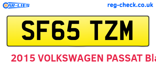 SF65TZM are the vehicle registration plates.
