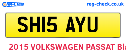 SH15AYU are the vehicle registration plates.