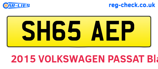 SH65AEP are the vehicle registration plates.