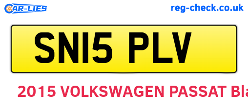 SN15PLV are the vehicle registration plates.