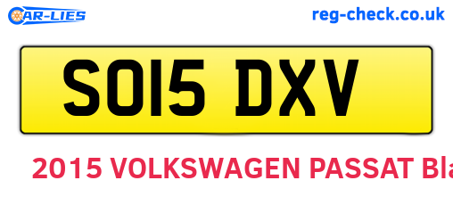SO15DXV are the vehicle registration plates.