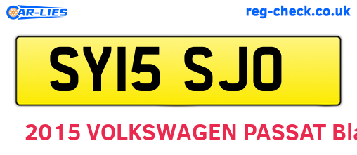 SY15SJO are the vehicle registration plates.