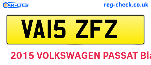 VA15ZFZ are the vehicle registration plates.