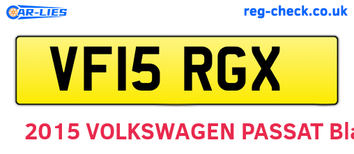 VF15RGX are the vehicle registration plates.