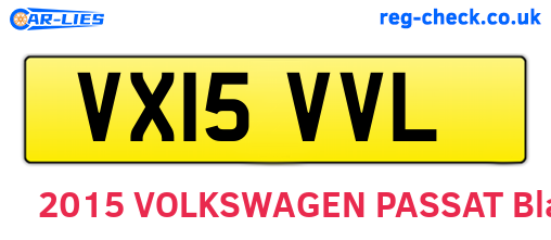 VX15VVL are the vehicle registration plates.