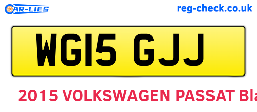 WG15GJJ are the vehicle registration plates.