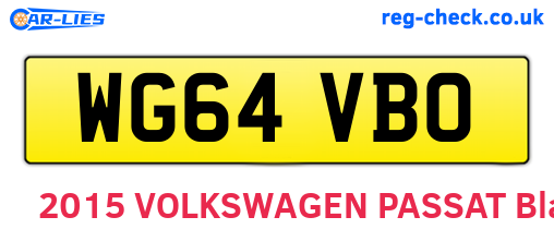 WG64VBO are the vehicle registration plates.