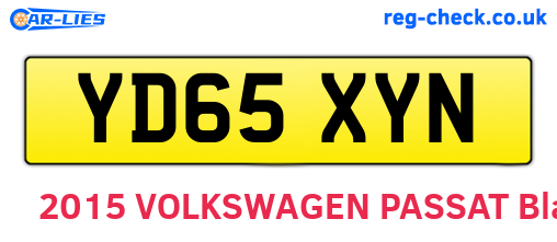 YD65XYN are the vehicle registration plates.