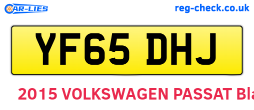 YF65DHJ are the vehicle registration plates.
