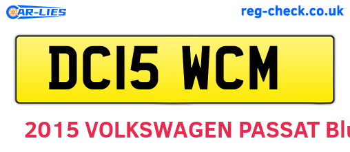 DC15WCM are the vehicle registration plates.