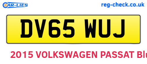 DV65WUJ are the vehicle registration plates.