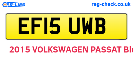 EF15UWB are the vehicle registration plates.
