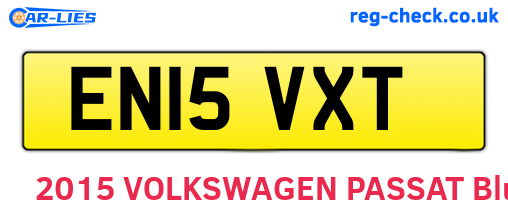EN15VXT are the vehicle registration plates.