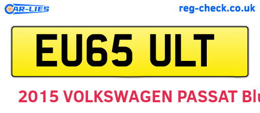 EU65ULT are the vehicle registration plates.
