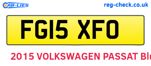FG15XFO are the vehicle registration plates.